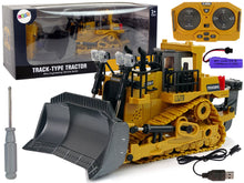 Buldozer na dálkové ovládání – pohyblivá radlice 2.4G žlutý