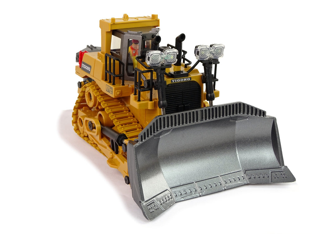 Buldozer na dálkové ovládání – pohyblivá radlice 2.4G žlutý