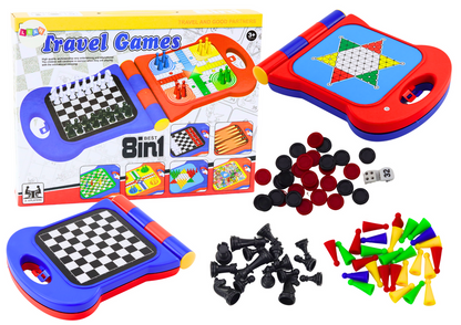 Cestovní hra 8v1 šachy dáma ludo tryktrak žebříky