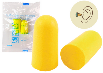 Chrániče sluchu do uší 24,5mm x 13mm žluté