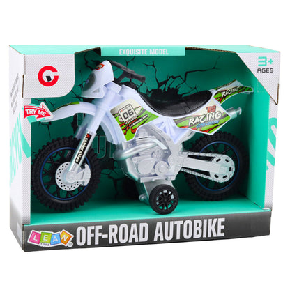 Crossový motocykl off road – se světly a zvuky | bílý