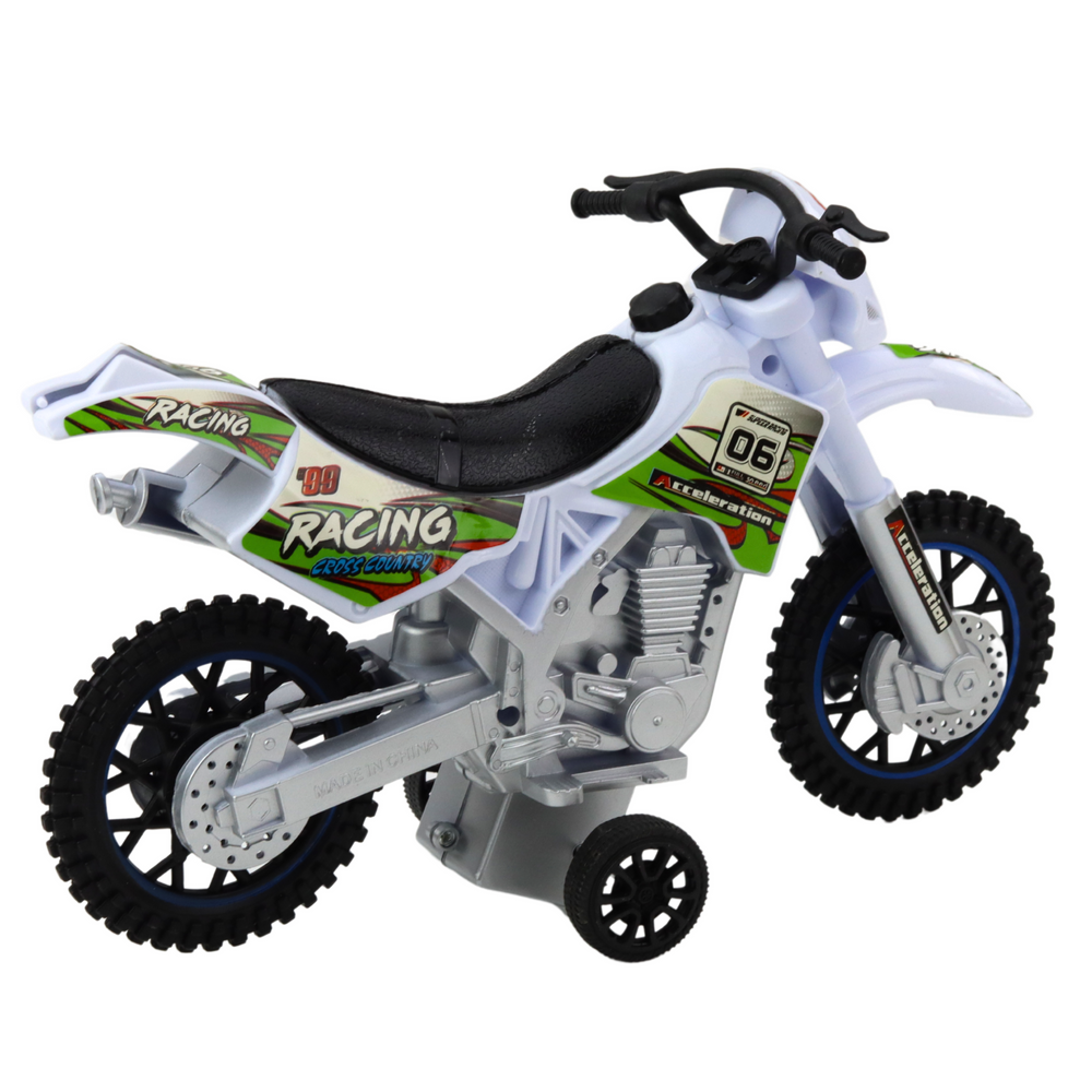 Crossový motocykl off road – se světly a zvuky | bílý