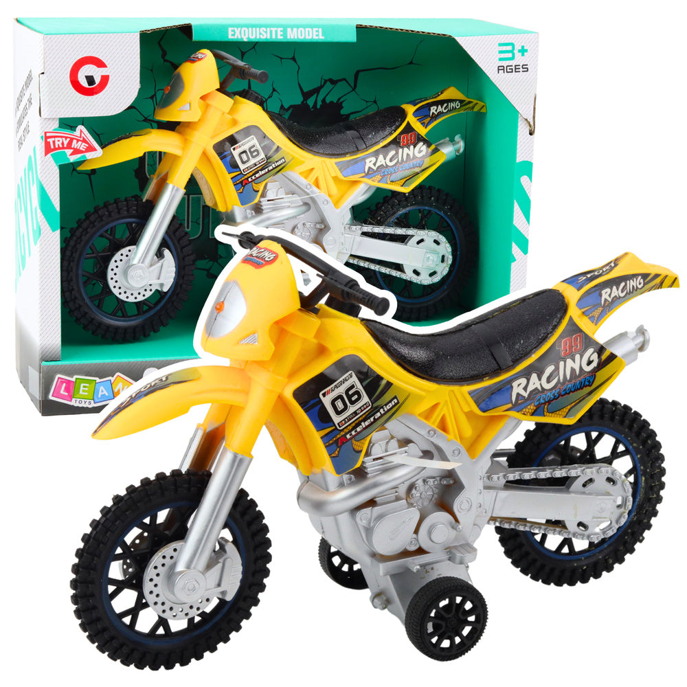 Crossový motocykl off road – se světly a zvuky | žlutý