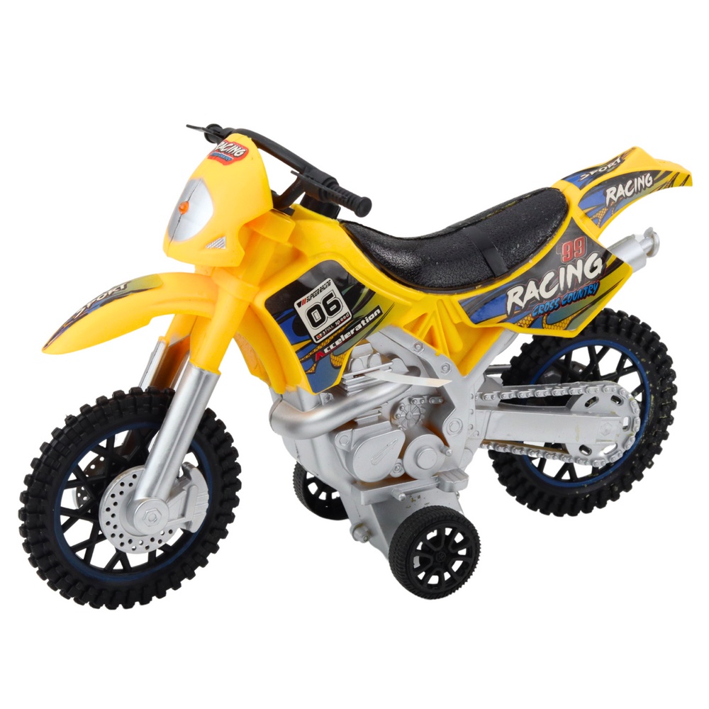 Crossový motocykl off road – se světly a zvuky | žlutý