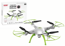 Dálkově ovládaný dron X5HW s kamerou a pilotem bílo zelený