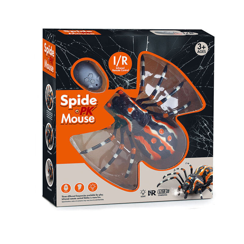 Dálkově ovládaný pavouk tarantule na infračervené ovládání černý