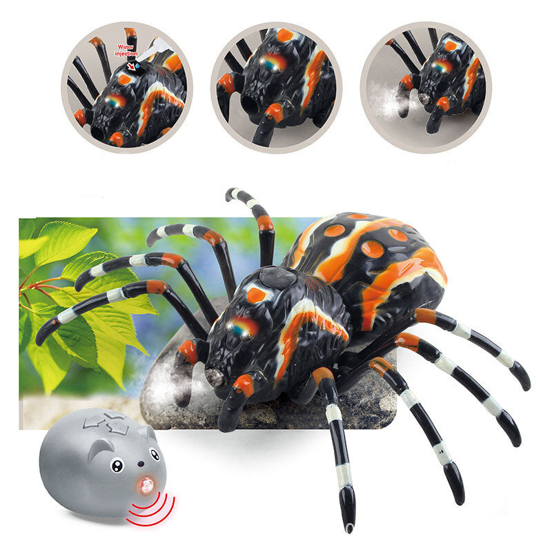 Dálkově ovládaný pavouk tarantule na infračervené ovládání černý