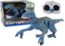 Dálkově ovládaný Velociraptor – se zvuky řvání | modrý