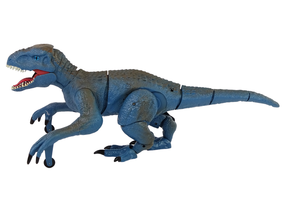 Dálkově ovládaný Velociraptor – se zvuky řvání | modrý