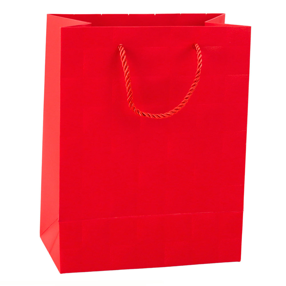 Dárková taška elegantní – reliéfní čtverce 23x18x10,5 cm