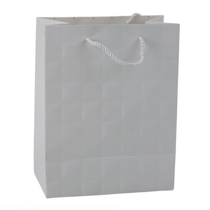 Dárková taška elegantní – reliéfní čtverce 23x18x10,5 cm