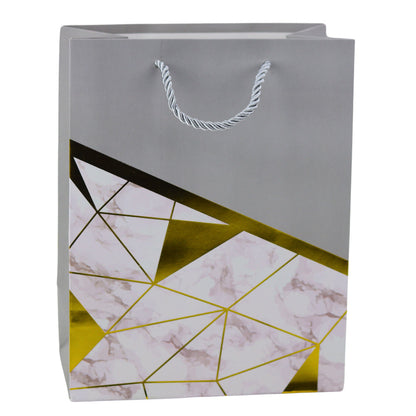 Dárková taška geometrické vzory mramor – 23x18x10,5 cm