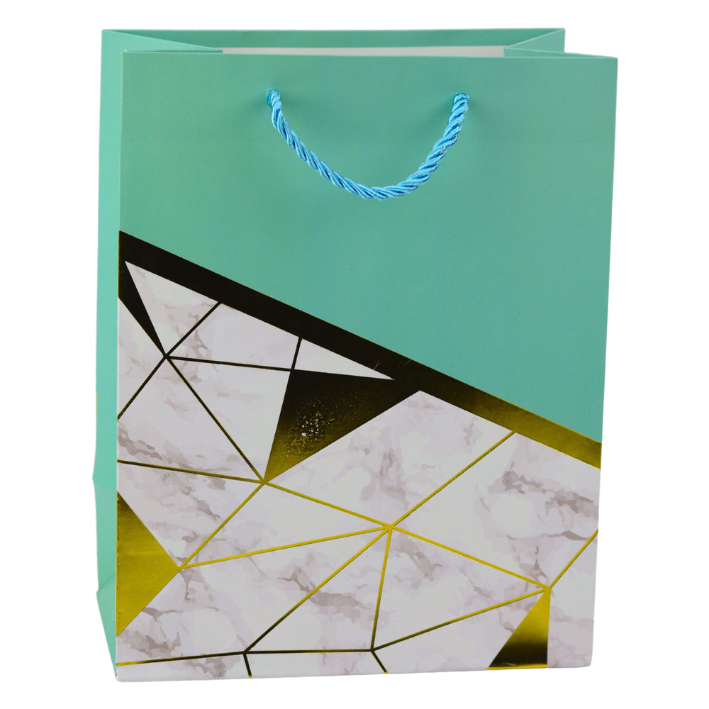 Dárková taška geometrické vzory mramor – 23x18x10,5 cm
