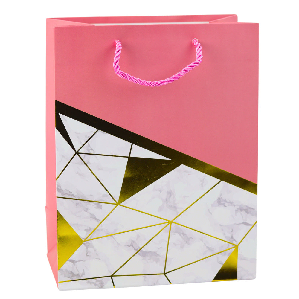 Dárková taška geometrické vzory mramor – 23x18x10,5 cm