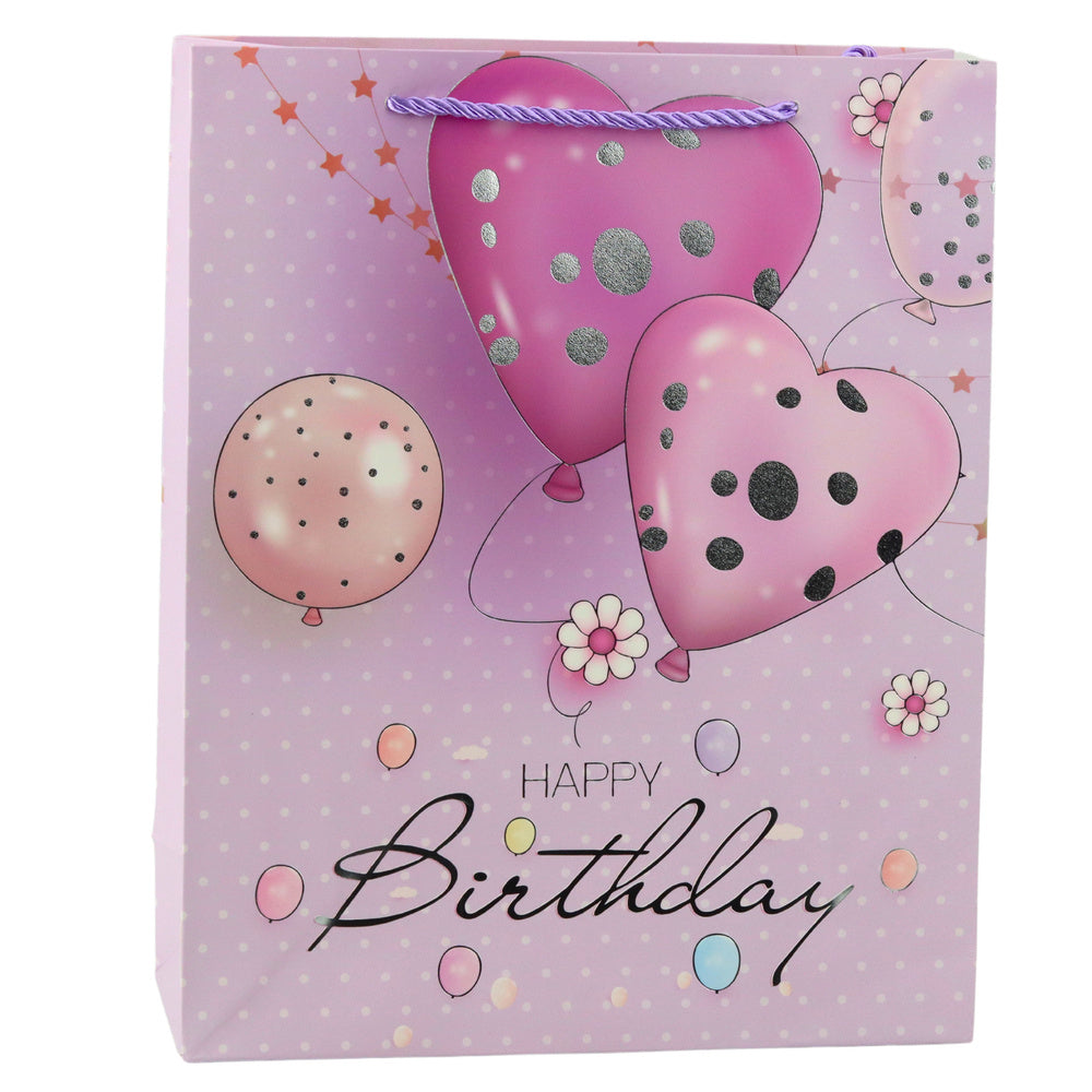 Dárková taška Happy Birthday – s balónky 32x26 cm