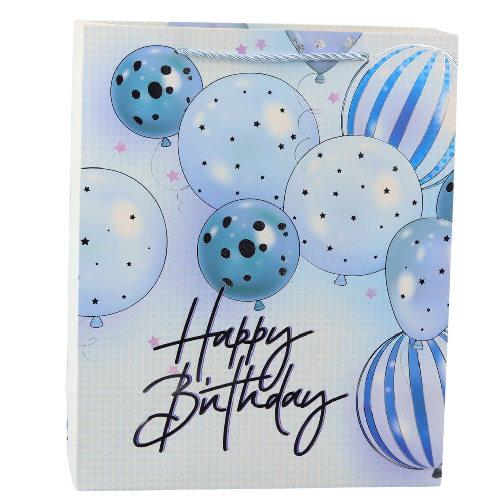 Dárková taška Happy Birthday – s balónky 32x26 cm