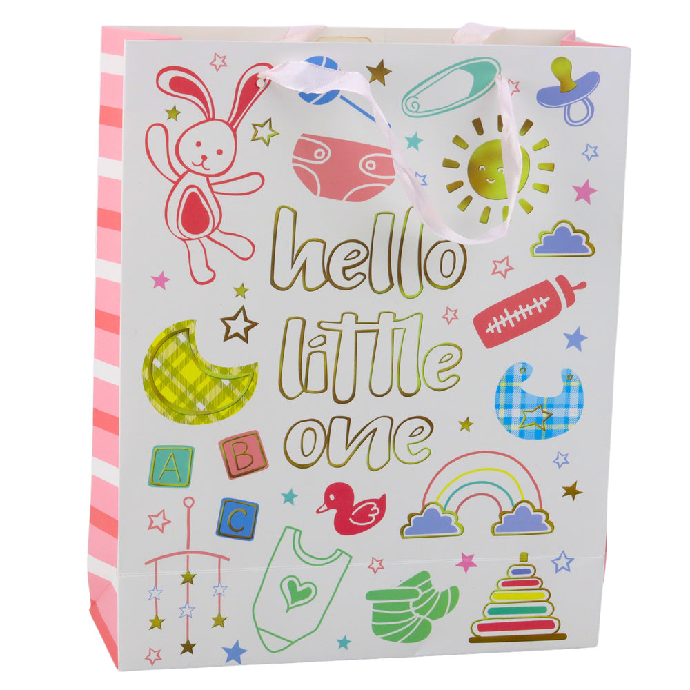 Dárková taška Hello Little One – na narození dítěte 32x26cm