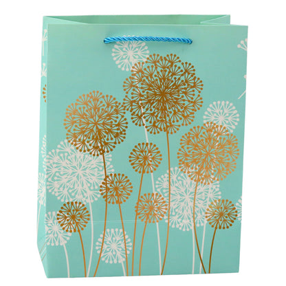 Dárková taška pampeliška – zlaté prvky 23x18x10,5cm