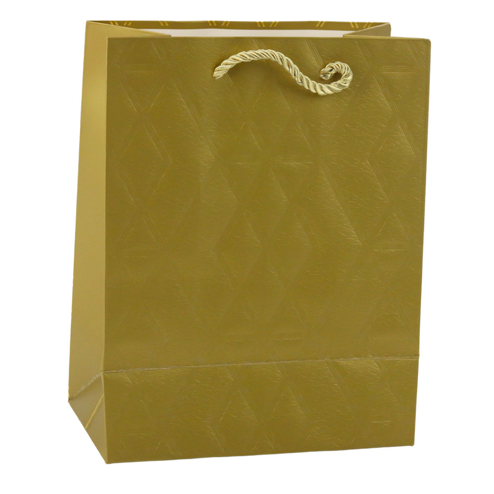 Dárková taška papírová elegantní – se zlatými vzory 23x18 cm