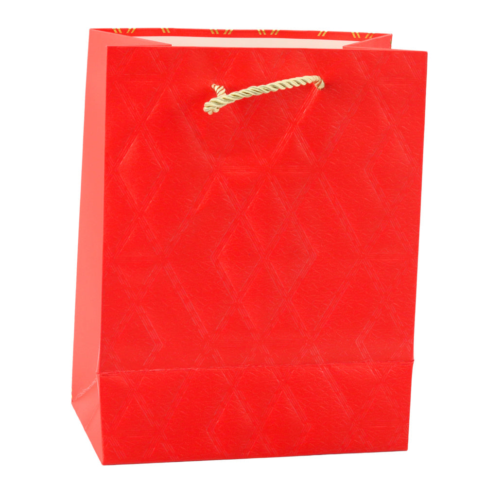 Dárková taška papírová elegantní – se zlatými vzory 23x18 cm