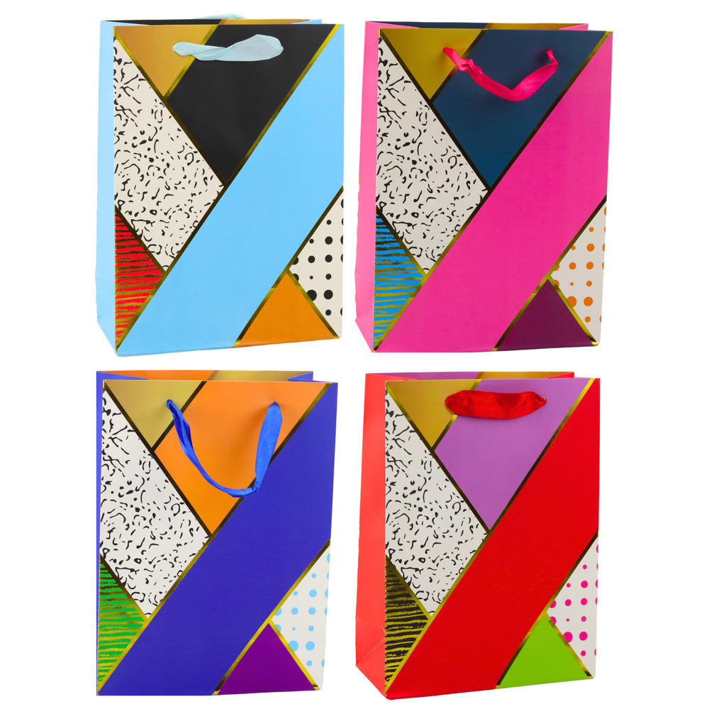 Dárková taška papírová geometrické vzory – 23x18x10,5cm