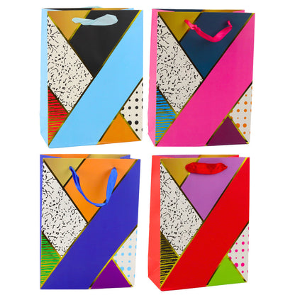 Dárková taška papírová geometrické vzory – 23x18x10,5cm