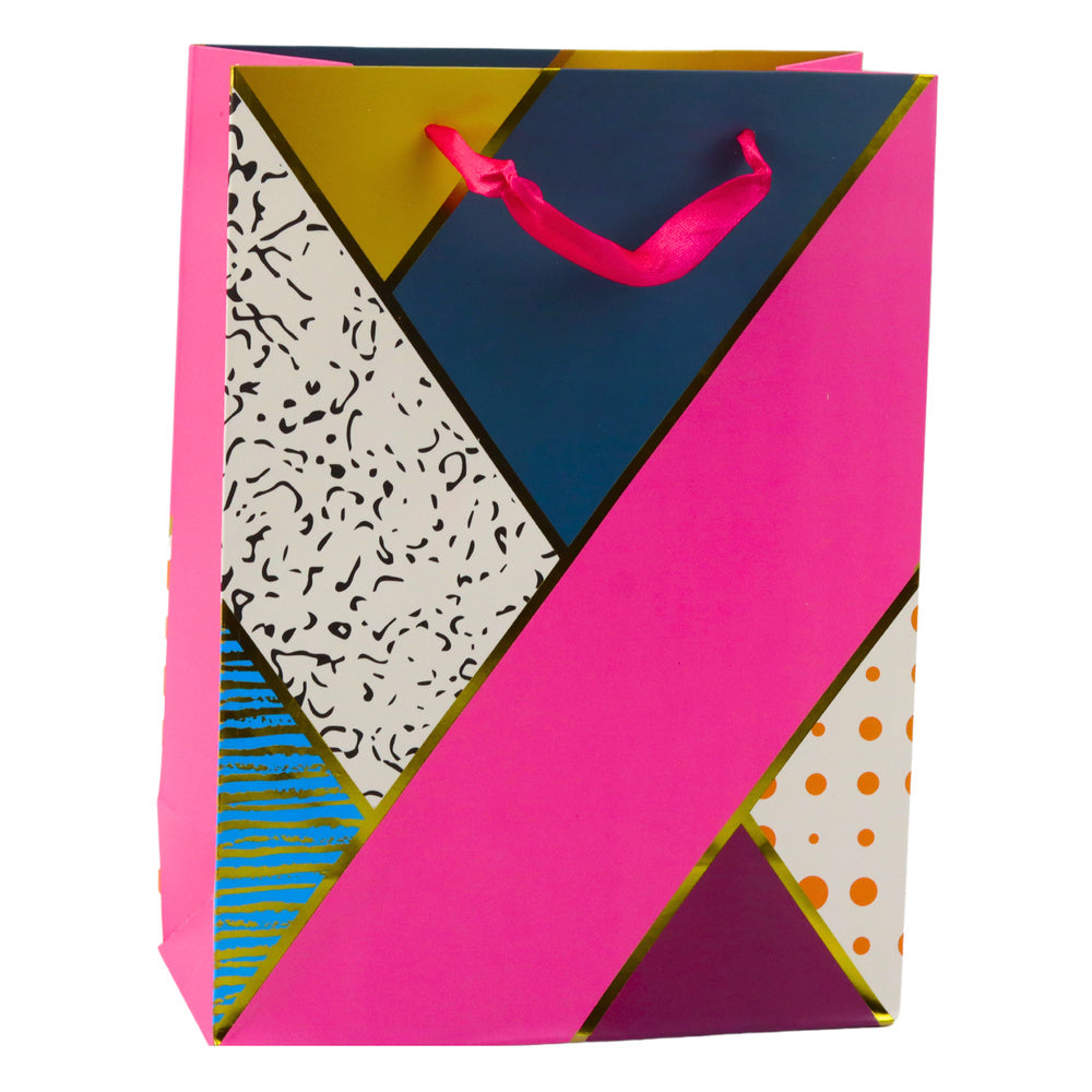 Dárková taška papírová geometrické vzory – 23x18x10,5cm