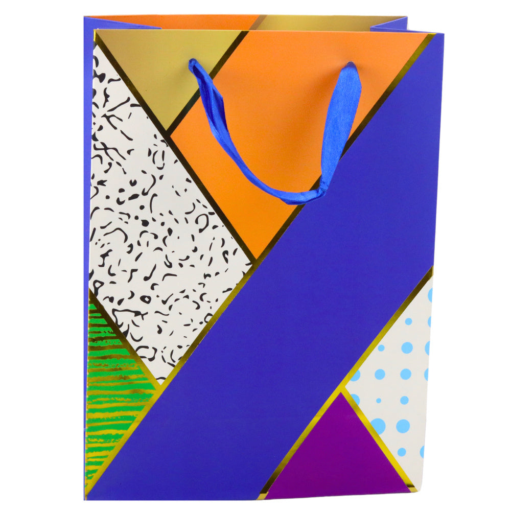 Dárková taška papírová geometrické vzory – 23x18x10,5cm