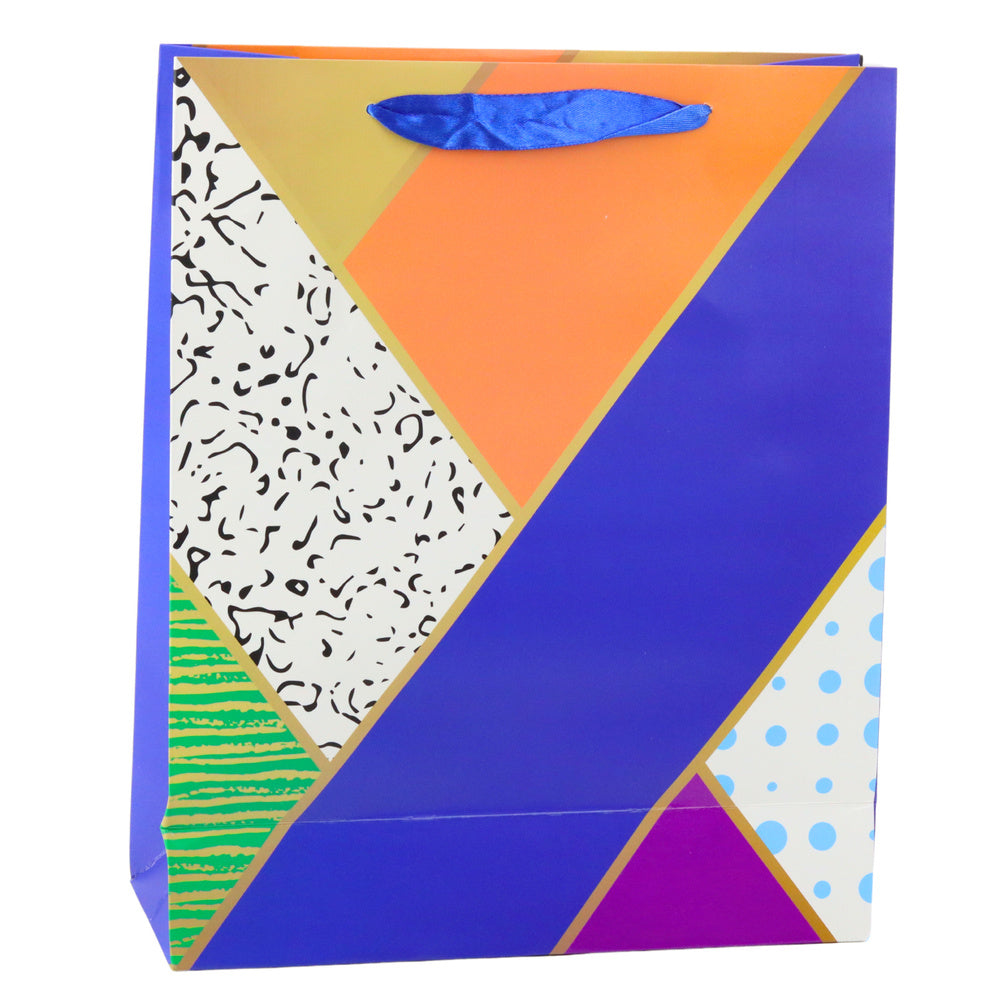 Dárková taška papírová geometrické vzory – 32x26x12 cm