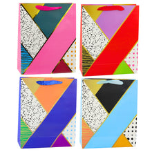 Dárková taška papírová geometrické vzory – 32x26x12 cm