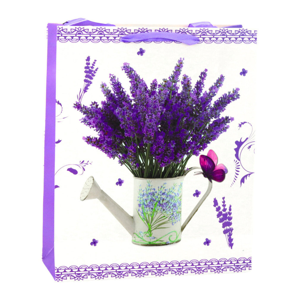 Dárková taška papírová levandule – 32x26x12 cm | fialová