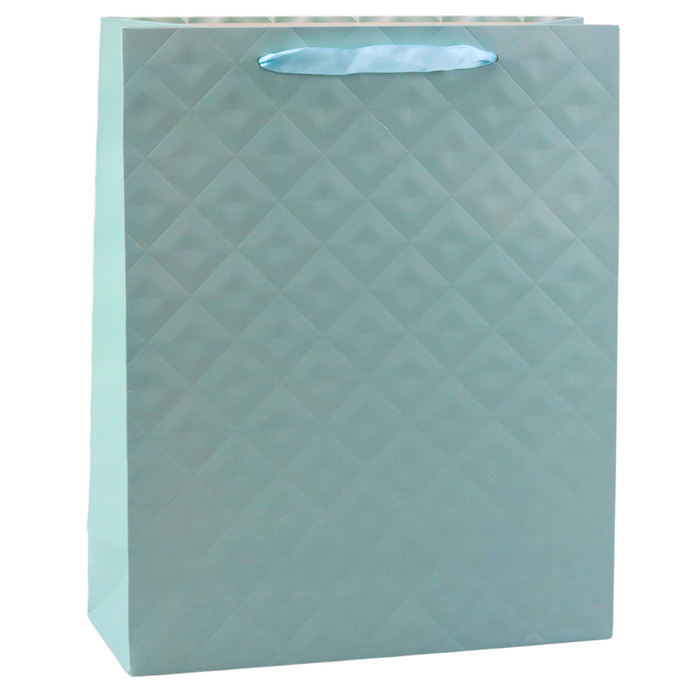 Dárková taška reliéfní 32x26x10 cm – modrá | dárkové tašky