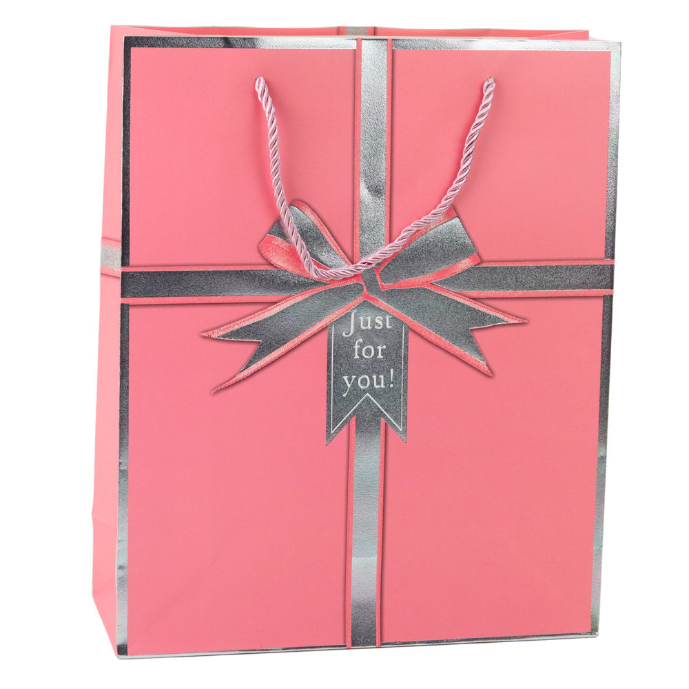 Dárková taška s mašlí Just For You – 32x26x12 cm