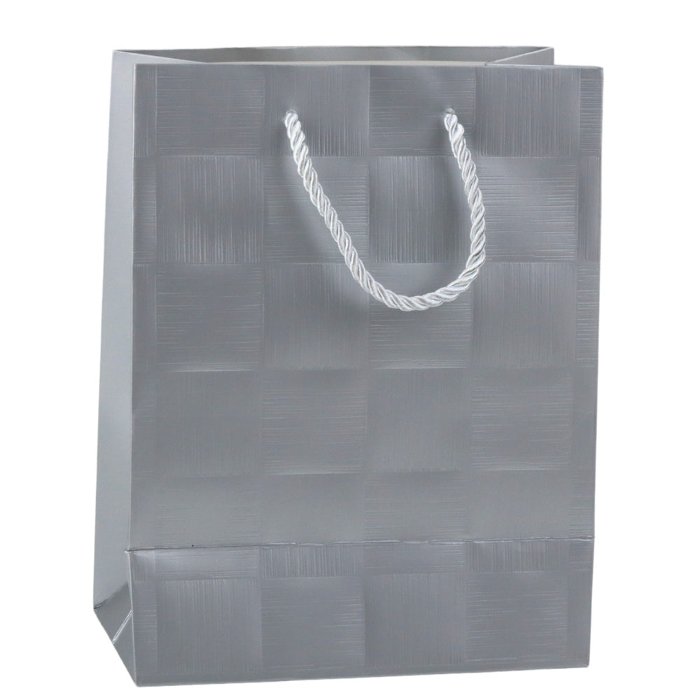 Dárková taška se vzorem čtverců – 23x18x10 cm | strukturální