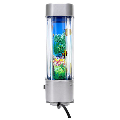 Dekorativní akvárium s LED osvětlením a pohyblivými 3D rybičkami