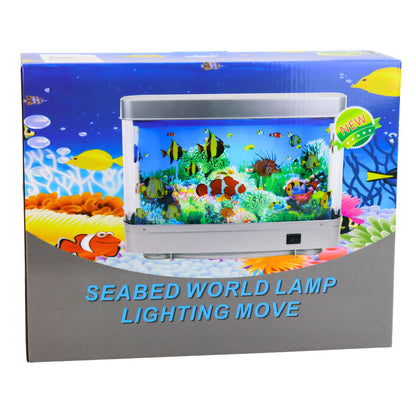 Dekorativní akvárium s LED osvětlením a pohyblivými 3D rybičkami