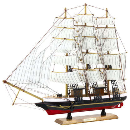 Dekorativní model trojstěžníkové plachetnice – bílé plachty 53x45cm
