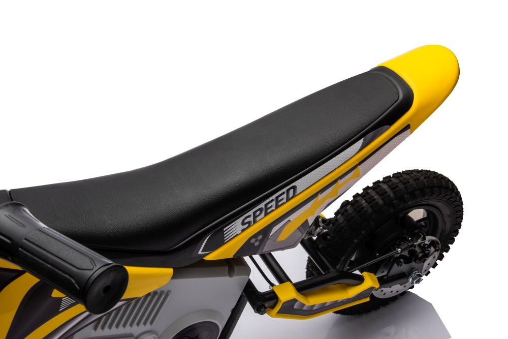 Dětská elektrická motorka cross 36V s akumulátorem žlutá