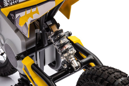 Dětská elektrická motorka cross 36V s akumulátorem žlutá