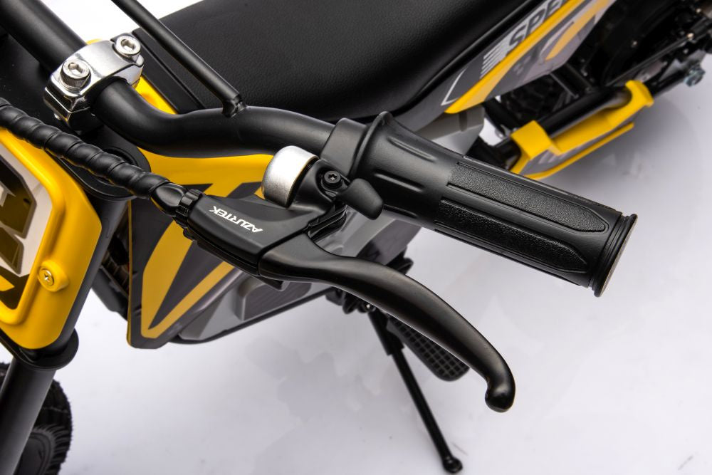 Dětská elektrická motorka cross 36V s akumulátorem žlutá
