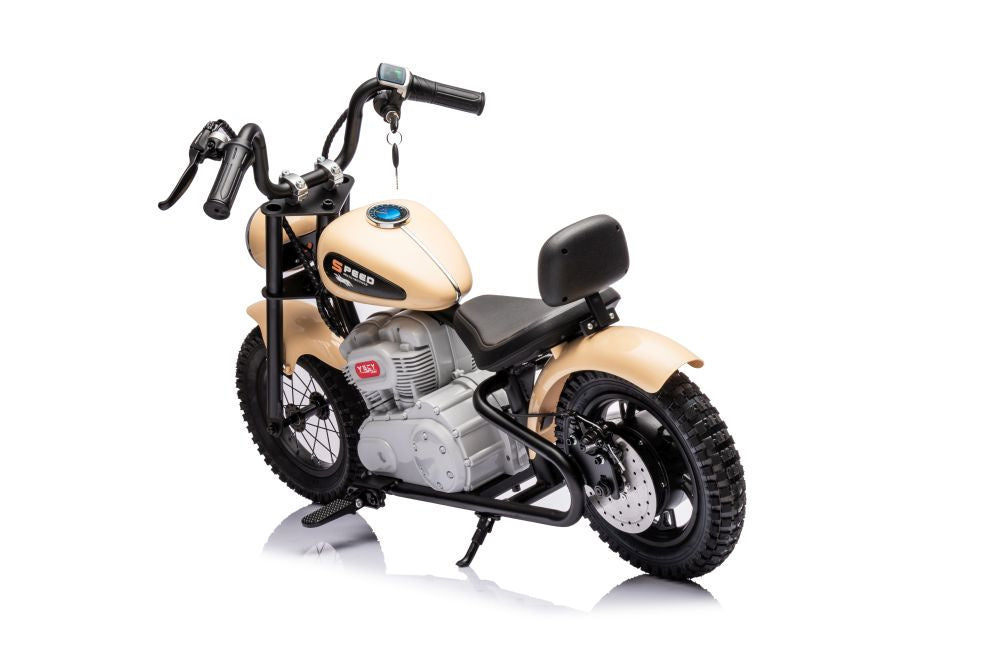 Dětská elektrická motorka na akumulátor 36V khaki A9902