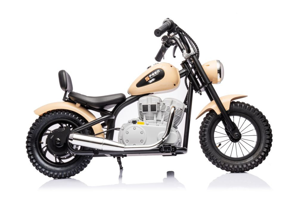 Dětská elektrická motorka na akumulátor 36V khaki A9902