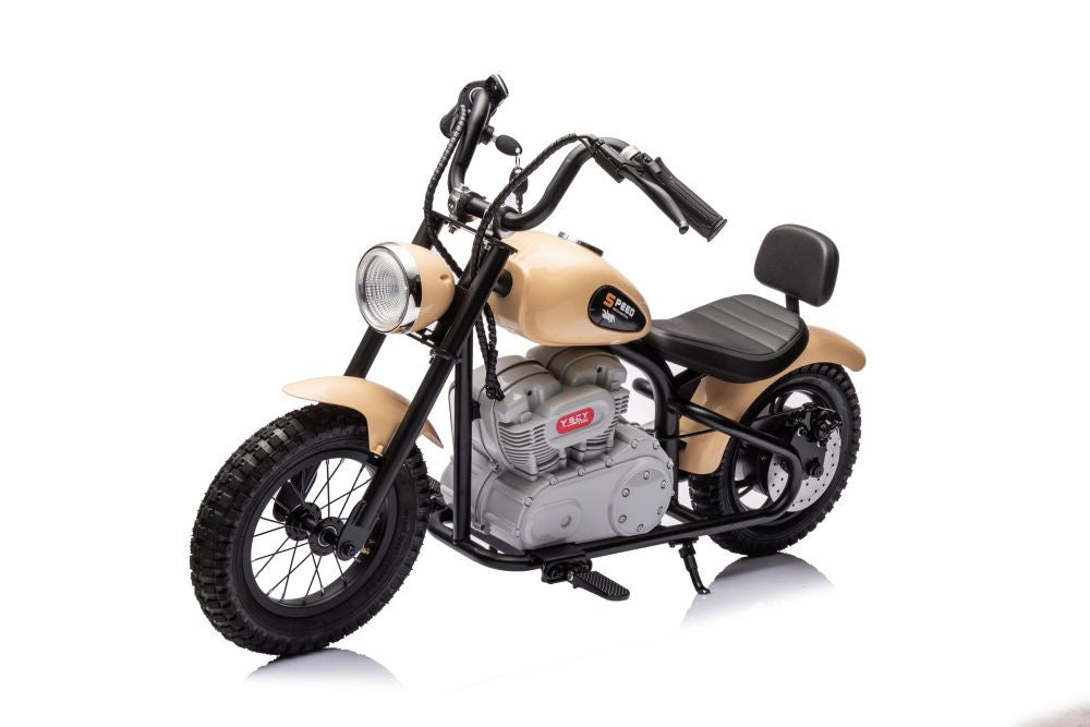 Dětská elektrická motorka na akumulátor 36V khaki A9902