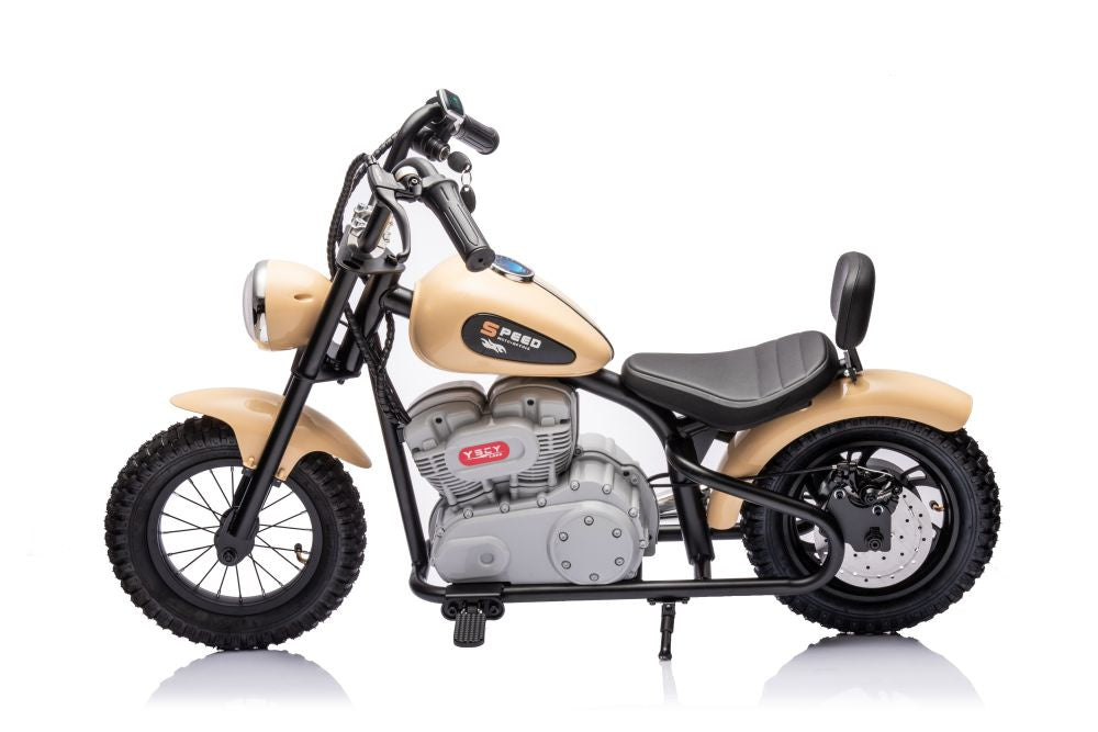 Dětská elektrická motorka na akumulátor 36V khaki A9902