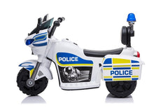 Dětská elektrická motorka policie – akumulátor bílá TR1912