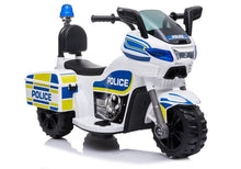 Dětská elektrická motorka policie – akumulátor bílá TR1912