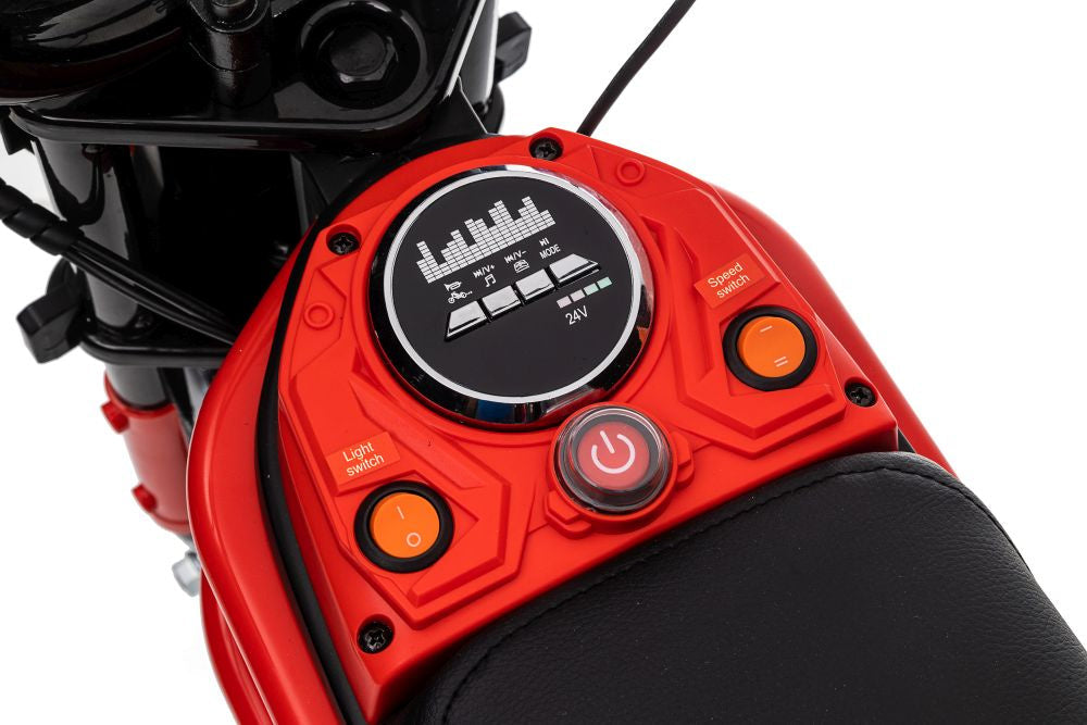 Dětská elektrická motorka SX2328 – na akumulátor | červená