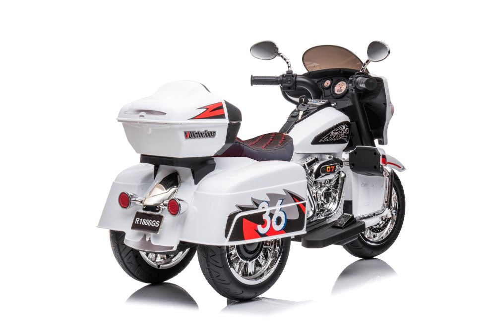 Dětská elektrická motorka trojkolka Goldwing bílá