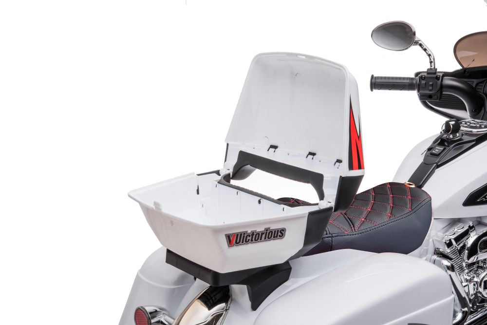 Dětská elektrická motorka trojkolka Goldwing bílá