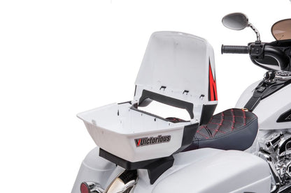 Dětská elektrická motorka trojkolka Goldwing bílá